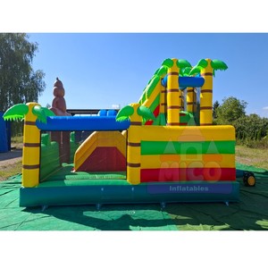 Combo Inflable Comercial de Jungla con Tobogán y Brincolín con Palmeras para Niños, para Negocios de Entretenimiento y Alquiler - Product Image 5