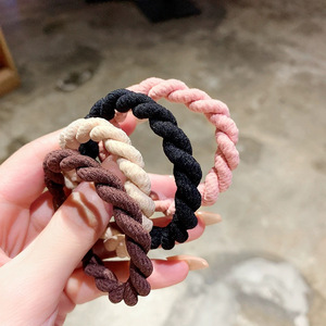 Thickened High Elasticity Hair Tie Ponytail Fabric Solid Color Daily Use Yiwu Women's <b>Accessories</b> - Product Image 2