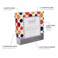Boîte d'emballage personnalisée pour desserts, biscuits, bonbons, fruits, en carton, avec manchon, boîte à chocolat au lait transparente personnalisée