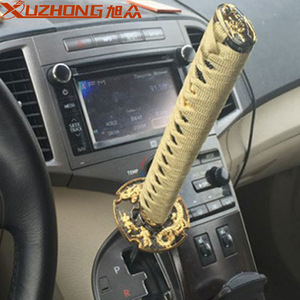 Poignée de levier de vitesses Xuzhong Samurai pour transmission automatique, noir et rouge, ergonomique, en alliage d'aluminium, bois et tissu - Product Image 5