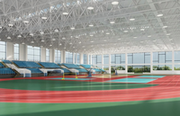 Rápido, estable y bien soportado, baloncesto, bádminton, sala de entrenamiento, cancha, marco espacial, estructura de acero, gimnasio, edificios de techo
