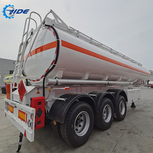 Semi-remorque citerne à carburant en acier au carbone Q235 60000L avec déflecteur <span class=keywords><strong>anti</strong></span>-ondulation et valve de fond d'urgence, camion-citerne à carburant, camion-citerne à huile - Product Image 1