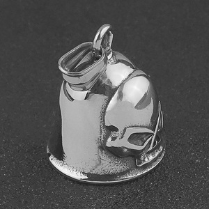 316L Stainless Steel Aquila Guardian Bell Pendant Motorcycles Biker <b>Skull</b> Bell Christian Religious Theme Motocicleta Necklace - Product Image 6
