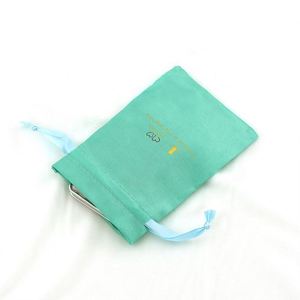 Emballage personnalisé, sac à poussière en satin noir de luxe pour bijoux, sac à main - Product Image 5