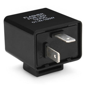 QWORK Universel 12V 2 Broches Relais de Clignotant, LED Flasheur Indicateur Réglable en Vitesse, 2 Pièces