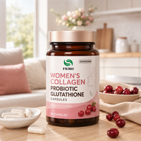 Capsules de Nutrition Complète Quotidienne Collagène Plus Glutathion & Probiotiques Adaptées aux Femmes de Bureau Utilisation à Long Terme