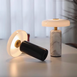 Lámpara de Noche Recargable de Mármol Real para Bodas, 8-12 Horas de Duración, Interruptor Táctil Portátil, Pantalla de Vidrio, Lámpara de Mesa Inalámbrica - Product Image 5