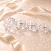 Pot de poudre à ongles scintillante style diamant transparent 3g, mini emballage cosmétique portable en plastique pour poudre à ongles
