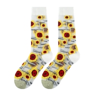 WUYANG FACTORY Floral Verre Maille Soie Version Chaussettes Femmes Fruits Motif Cristal Moyen Tube Chaussettes D'été