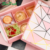 Boîte à macarons, boîte à tartes aux œufs, boîte à desserts, boîte en carton kraft biodégradable, emballage personnalisé, boîte à gâteaux en papier, vente chaude