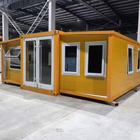 Casa Prefabricada Expandible Impermeable al por Mayor, de 20 y 40 pies, con 2 o 3 Dormitorios, Oficina Móvil, Baño, Casa Expandible