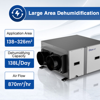 Deye DY-C150DZ 300 pintes Déshumidificateur de vide sanitaire Air frais Intérieur Déshumidificateur de plafond Industriel