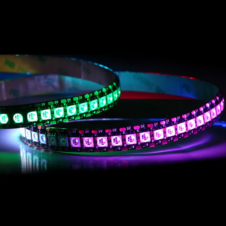 Factory Price 2812b 5V 5050 Rgb Addressable 144 Leds/m Pixel Digital Led Strips Lights