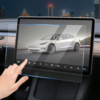 Protecteur en verre trempé de voiture, contrôle central, protection d'écran tactile, accessoires de décoration pour Tesla modèle 3