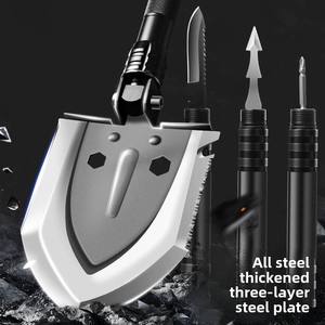 Grade Car <span class=keywords><strong>Survival</strong></span> <span class=keywords><strong>Tool</strong></span> <span class=keywords><strong>Outdoor</strong></span> Edelstahl Gartens chaufel Schnee räumung Camping DIY Spaten Garten Abnehmbare Schaufeln - Product Image 5
