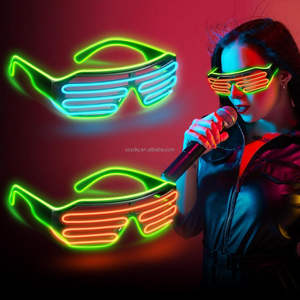 แว่นตาไฟ LED หลากสีกระพริบแต่งสำหรับงานปาร์ตี้ชุด DJ ฮาโลวีน - Product Image 1