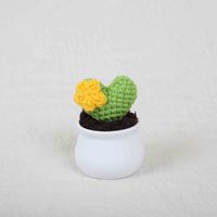 LOVE Cactus Petite plante en pot, plante artificielle au crochet, décoration de bureau et de voiture