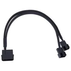 Kabel dengan DHL Lengan 4Pin IDE Molex Ke 3/4-Port 3Pin/4pin Cooler Cooling Fan Splitter Kabel Daya Kabel Lingkungan