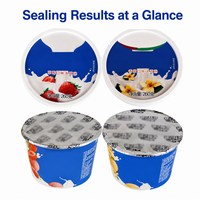 Machine automatique de scellage de gobelets pour crème glacée, yaourt, pouding, gelée, sauce et gobelets de boissons