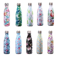 Oferta Especial: Termo Deportivo de Acero Inoxidable de Doble Pared con Aislamiento al Vacío, Impresión a Todo Color, 500 ml, Mantiene la Temperatura de 12 a 24 Horas