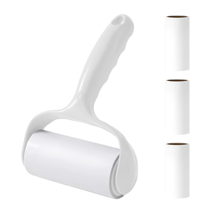 Rodillo Quitapelusas Adhesivo Portátil Reutilizable Ecológico Totalmente Blanco para Eliminar Pelo de Mascotas, Uso en el Hogar, Oficina y Viajes - Product Image 1