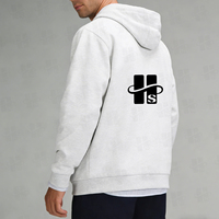 Sudadera de Forro Polar Suave y Holgada para Hombre, 310GSM, con Estampado Personalizado y Bordado, Ecológica, para Gimnasio y Fitness, de Lujo, Corte Cuadrado, Sólida, de Gran Venta