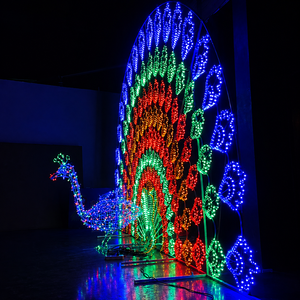 Fabricant chinois d'éclairage LED extérieur pour Noël en forme de paon, éclairage de décoration pour festivals commerciaux, vente en gros - Product Image 4