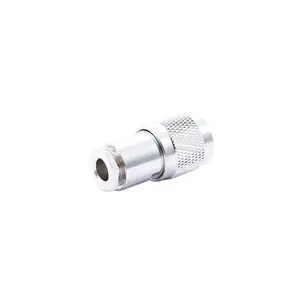 Factory Price TNC RF Male Clamp Connector for RG58 LMR195 Cable Nickel Plated Straight Plug 50ohm