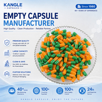 Prix d'usine Marque Kangle Capsules végétales vides HPMC certifiées Halal HACCP, plusieurs tailles au choix, différentes couleurs