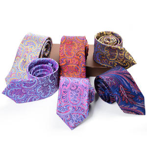 เนคไทผ้าไหมลาย Paisley ทำมือสำหรับผู้ชายเนคไทผ้า100% แฟชั่นสำหรับผู้ชายขายส่ง - Product Image 2