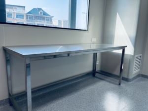 Schone ruimte hoogwaardige 304 roestvrijstalen laboratoriumtafel, aanpasbare experimentele werkbank voor laboratoria - Product Image 2
