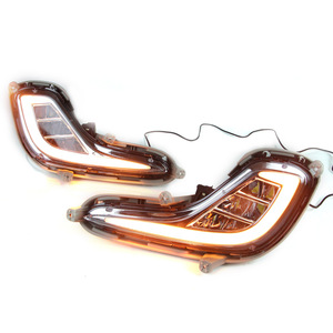 Luz diurna LED DRL de 12V de fábrica para 2012-2018, nueva luz de circulación diurna con señal de giro, cubierta de faro antiniebla Verna H11, luz diurna para coche JHD-Accent 12 JHD- - Product Image 1