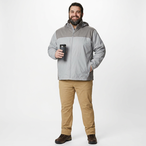 Veste de pluie à capuche respirante personnalisée pour hommes coupe-vent imperméable à glissière pour l'extérieur, le cyclisme, la randonnée et l'été - Product Image 1