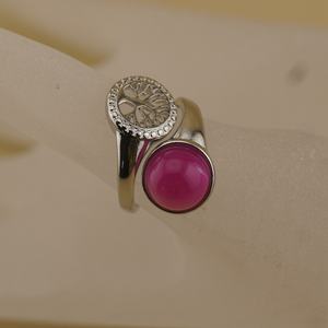 Anillo <span class=keywords><strong>de</strong></span> árbol <span class=keywords><strong>de</strong></span> <span class=keywords><strong>la</strong></span> <span class=keywords><strong>vida</strong></span> hueco <span class=keywords><strong>de</strong></span> piedras preciosas redondas naturales <span class=keywords><strong>de</strong></span> diseño único <span class=keywords><strong>de</strong></span> alta calidad para mujeres y hombres - Product Image 4