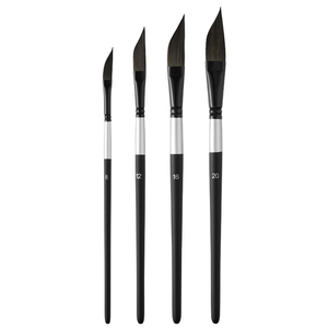 Pinceau plat à pointe unique Zhuting 101FR, 8 modèles, manche en bois, poils en nylon pour aquarelle, <span class=keywords><strong>gouache</strong></span>, acrylique et <span class=keywords><strong>peinture</strong></span> à l'huile - Product Image 1