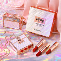 Kit de rouge à lèvres HANBER Link Bag, 3 couleurs / ensemble, rouge à lèvres mat velours de luxe, couleurs populaires, maquillage des lèvres, chaîne de sac à main, rouges à lèvres