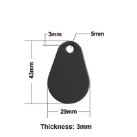 Logo Kustom LF/HF 125Khz Keytag 13.56Mhz ABS Ultrathin RFID Key Fob Tag Card NFC Gantungan Kunci untuk Kontrol Akses