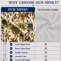 Fabricant de tissu Minky, tissu Minky en peluche à double extensibilité imprimé numériquement sur mesure pour couverture, accepte OEM ODM