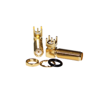 Connecteur SMA-KWE-23mm RF à quatre pattes femelle, connecteur SMA à angle, connecteur PCB