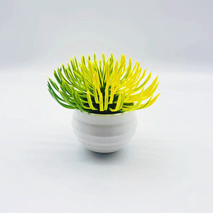 Plante artificielle succulente Qi Xing, 8 cm, en plastique, type épines du désert, en pot, pour la décoration intérieure - Product Image 1