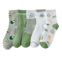Alxad 5 paires de chaussettes courtes en coton pour femmes, motif floral vintage brodé, colorées, amusantes, respirantes, multicolores