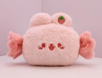 Jouets en peluche lapin mignon de 8 pouces, directement de l'usine, rembourrage en coton PP, couleur personnalisée, broderie, estampage doré, réchauffant les mains, anti-stress