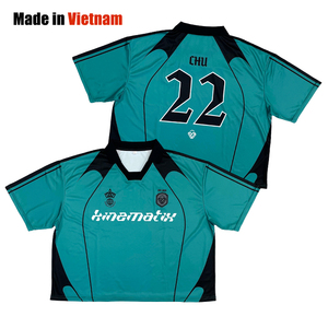 เสื้อเจอร์ซีย์ฟุตบอลชุดฟุตบอลกีฬาเยาวชนแบบระบายอากาศได้ทรงหลวมปักลายได้ตามต้องการดีไซน์ใหม่ - Product Image 1