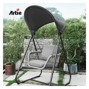Artie Balcony Furniture Outdoor Garden Swing Single Seat Aluminum Hanging Chairs Outdoor Furniture Patio Swing