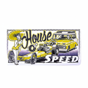 Placa de pared de metal escrita House Speed - Product Image 2