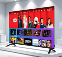 Televisor Android de 65 Pulgadas 4K Ultrafino de Pantalla Completa con LED, Ahorro de Energía y Cuidado de la Vista