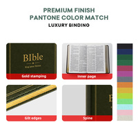 Service d'impression de livres personnalisés pour fournisseurs, couleurs variées, couverture en cuir polyuréthane, diverses tailles, Bible portugaise
