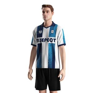 Polo de football léger à col en V avec empiècements à séchage rapide, zones anti-transpiration et options de blocs de couleurs personnalisés pour les échauffements - Product Image 2