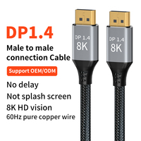 Alta calidad 2M Nylon DP 1,4 8k60hz OD 7,1mm oro PVC trenzado Cable de alambre de Metal para REPRODUCTOR DE DVD función estable Stock Polybag