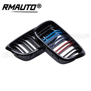 Calandre avant de voiture RMAUTO style M, calandre de course noire brillante pour BMW E39 Série 5 1997-2003, kit de carrosserie - Product Image 5